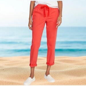 Old Navy Size 8 Tamarind Pull on Rolled Cuff Chinos Cotton/Spandex